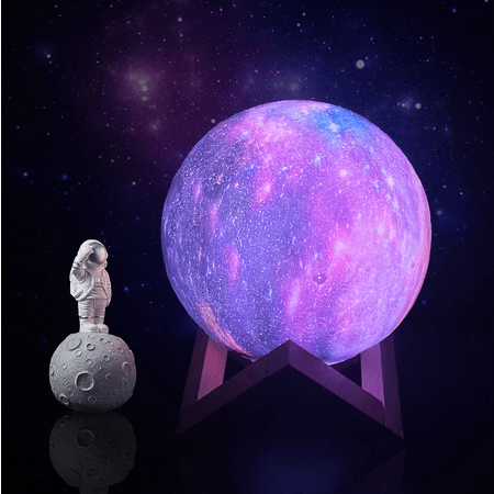 3D Printed Galaxy Moon Lamp